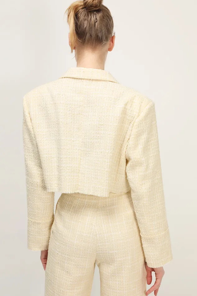 Storets Ella Tweed Cropped Jacket Women Jackets and Coats