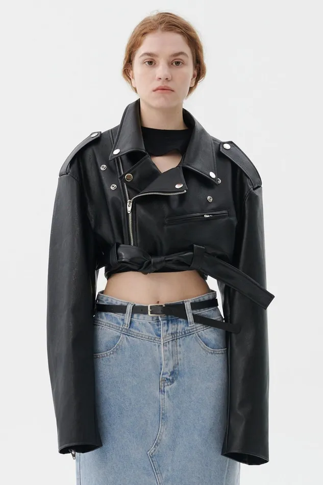 Storets Emma Cropped Rider Jacket Women Jackets and Coats Storets Emma Cropped Rider Jacket Women Jackets and Coats