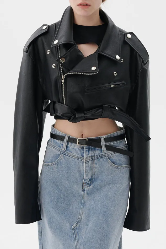 Storets Emma Cropped Rider Jacket Women Jackets and Coats Storets Emma Cropped Rider Jacket Women Jackets and Coats