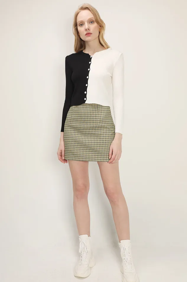 Storets Eva Color Block Ribbed Cardigan Women Sweaters and Knitwears