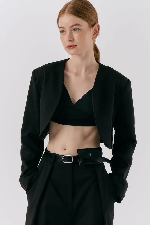 Storets Evie Cropped Open Jacket Women Jackets and Coats