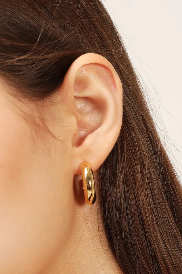 Storets Golden Half Hoop Earrings Women Jewelry