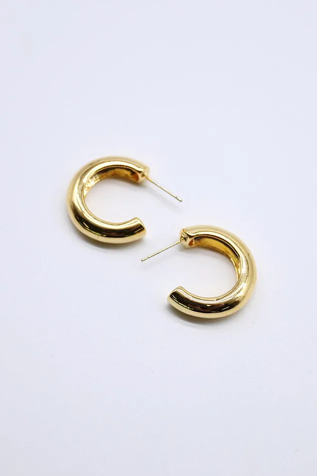 Storets Golden Half Hoop Earrings Women Jewelry