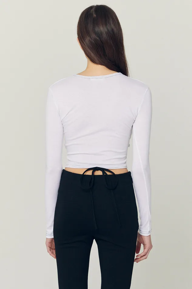 Storets Hazel Hole Wrapped Effect Top Women Tops