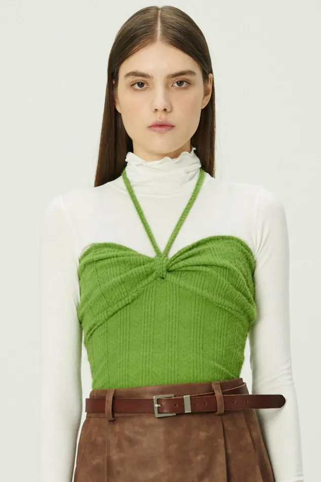 Storets Isabella Front Knot Knitted Top Women Tops