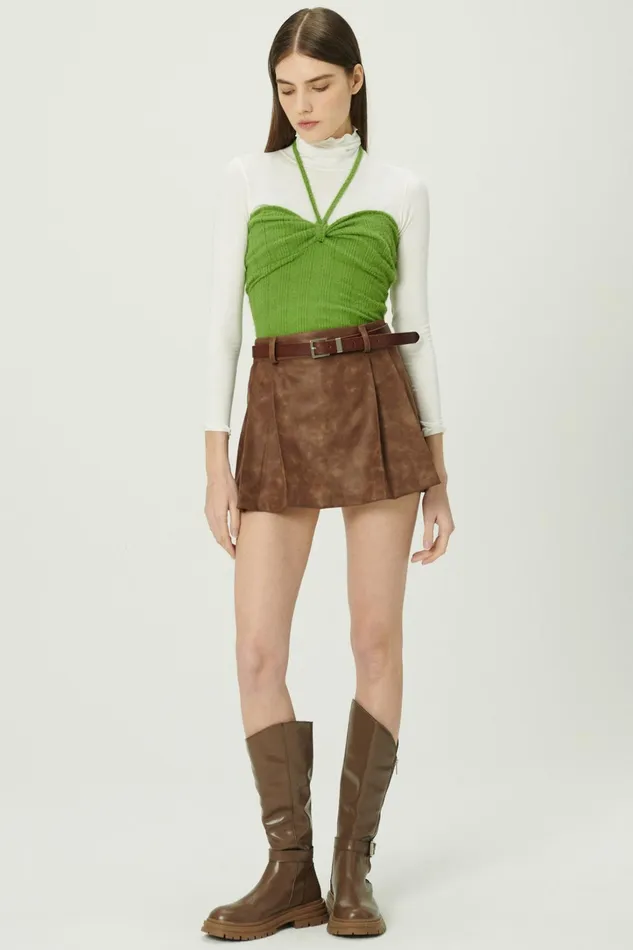 Storets Isabella Front Knot Knitted Top Women Tops
