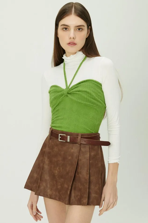 Storets Isabella Front Knot Knitted Top Women Tops