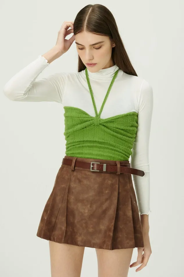 Storets Isabella Front Knot Knitted Top Women Tops