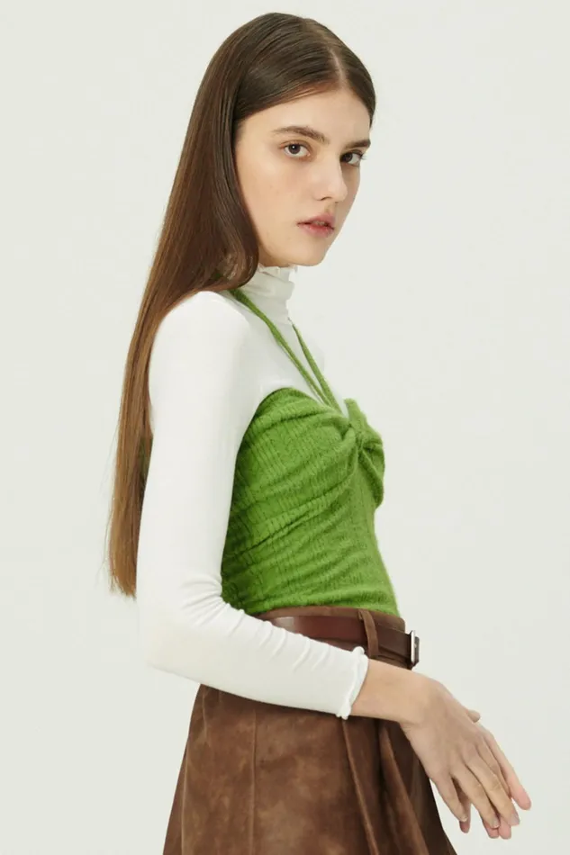 Storets Isabella Front Knot Knitted Top Women Tops