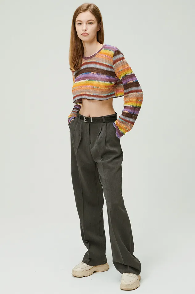 Storets Janet Multi Color Knit Top Women Tops