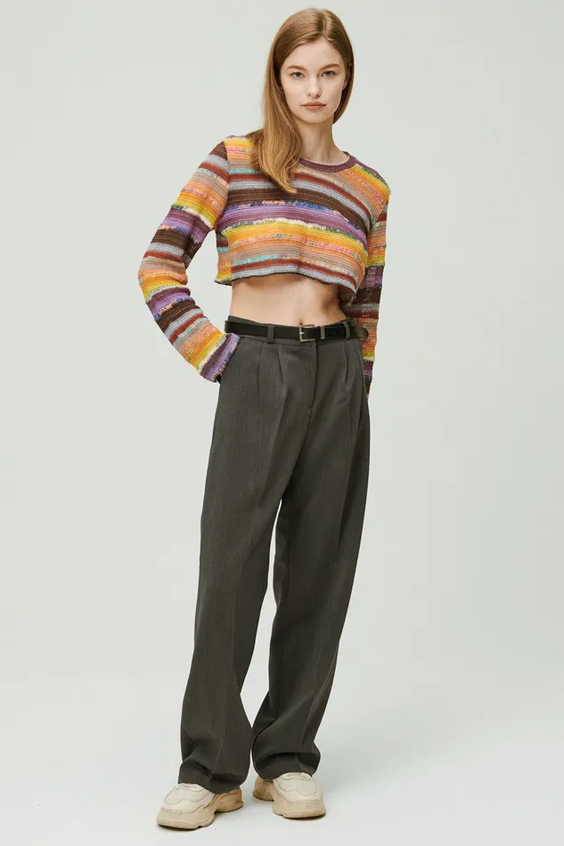 Storets Janet Multi Color Knit Top Women Tops