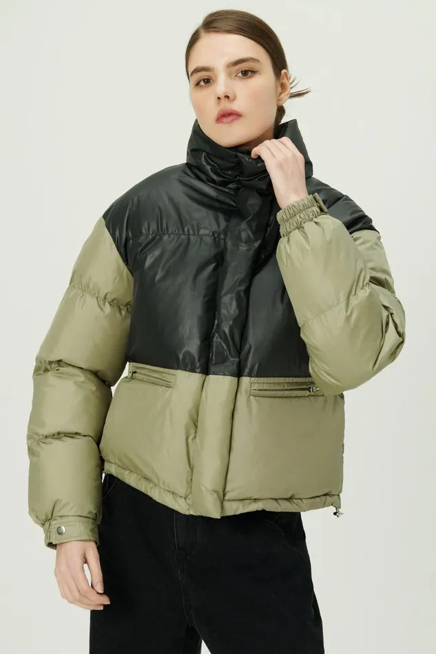 Storets Joyce Color Block Puffer Coat Women Jackets and Coats