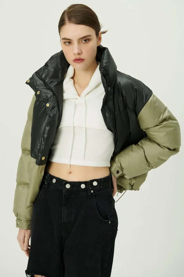 Storets Joyce Color Block Puffer Coat Women Jackets and Coats