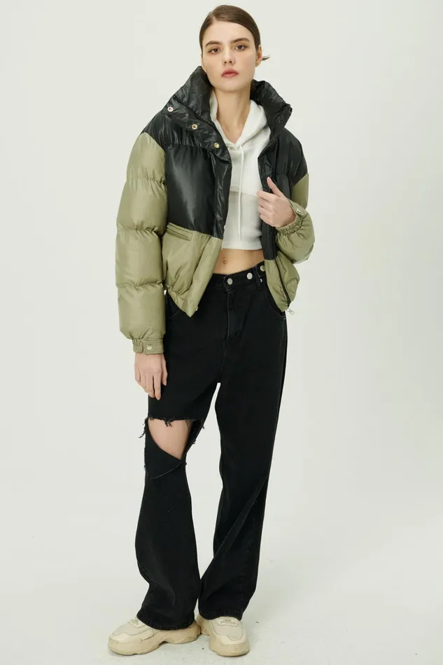 Storets Joyce Color Block Puffer Coat Women Jackets and Coats