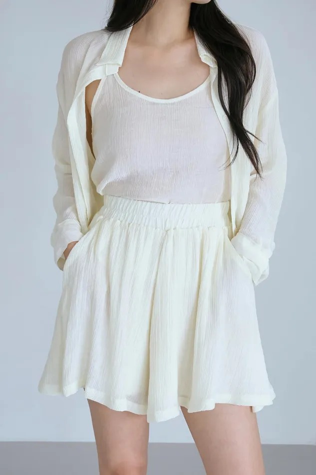 Storets Lani Crinkle Top And Shirt Set Women Shirts and Blouses