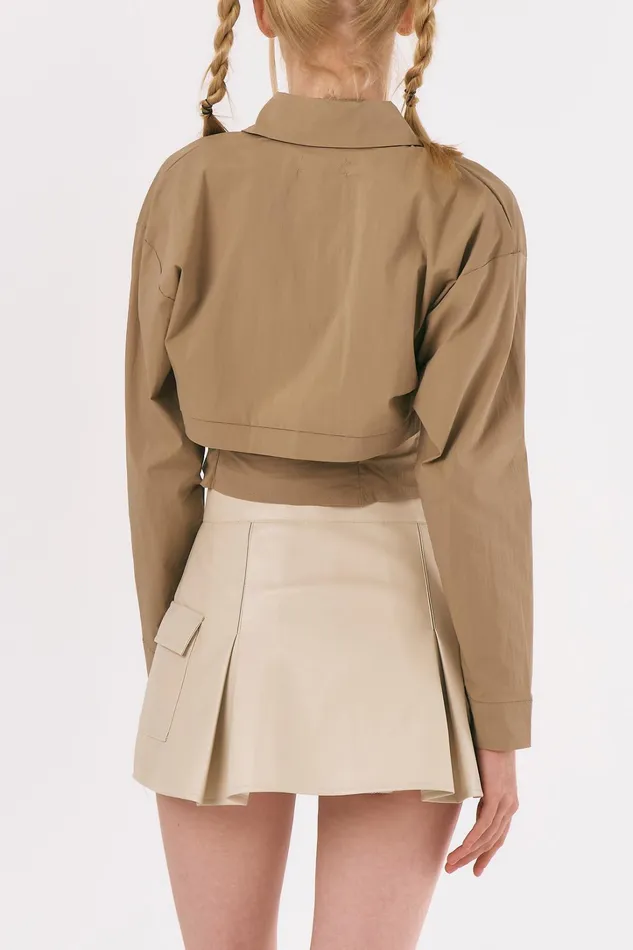 Storets Liz Pleather Mini Skort Women Skirts