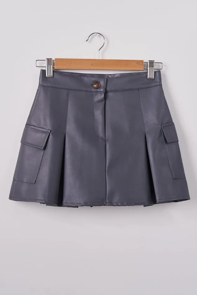 Storets Liz Pleather Mini Skort Women Skirts