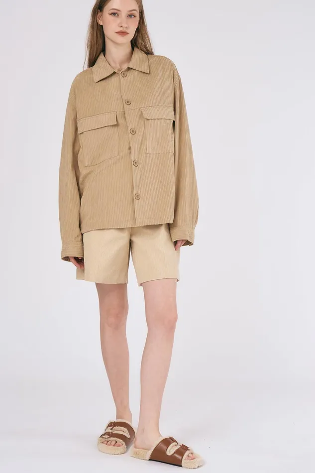 Storets Madison Oversized Cord Jacket Women Shirts and Blouses