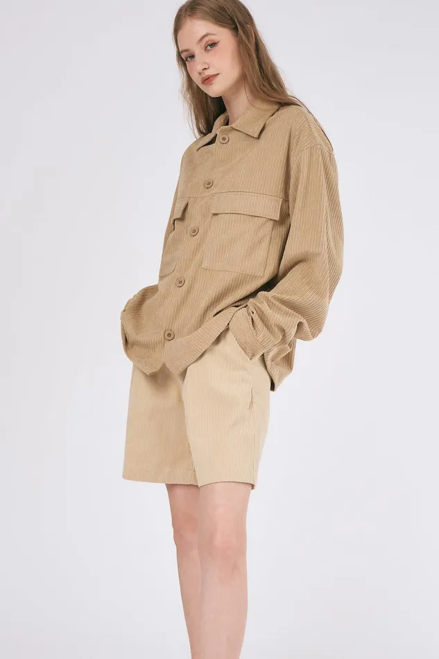 Storets Madison Oversized Cord Jacket Women Shirts and Blouses
