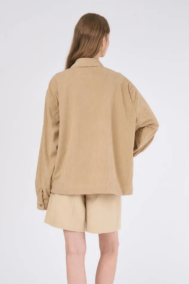 Storets Madison Oversized Cord Jacket Women Shirts and Blouses