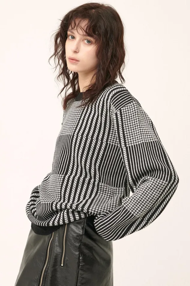Storets Madison Sweater In Plaid Women Sweaters and Knitwears