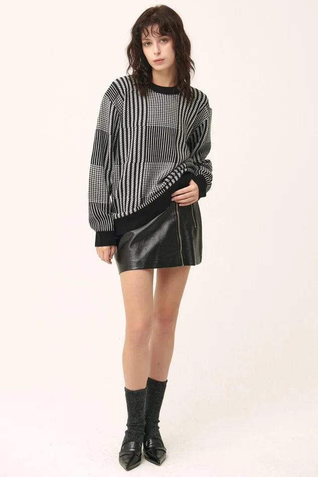 Storets Madison Sweater In Plaid Women Sweaters and Knitwears Storets Madison Sweater In Plaid Women Sweaters and Knitwears