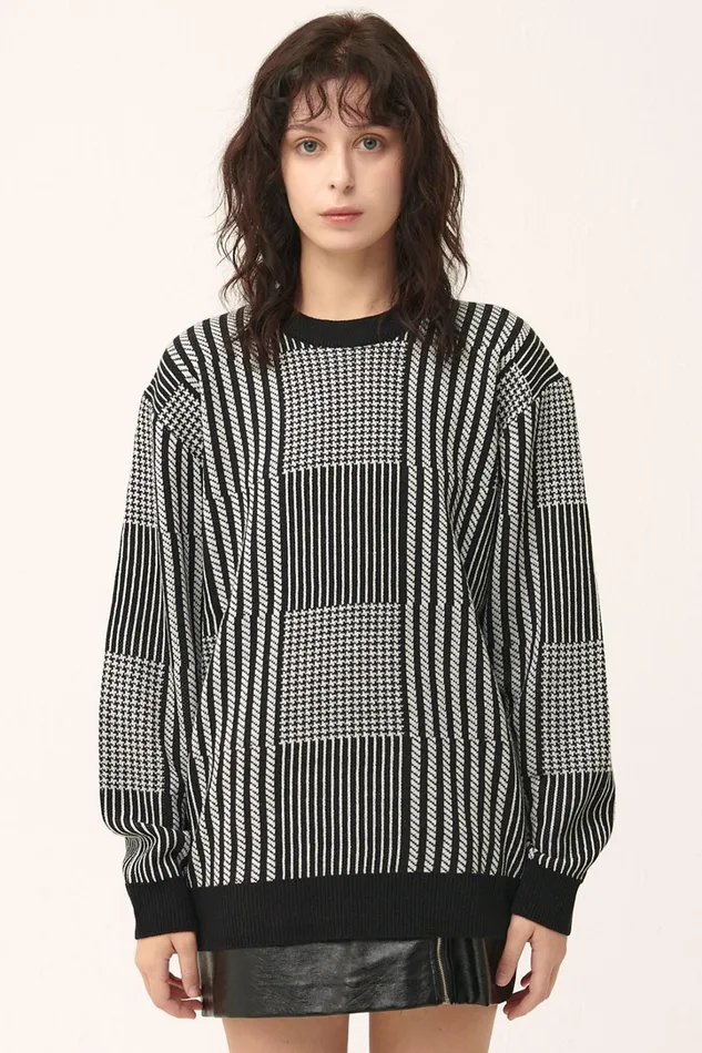 Storets Madison Sweater In Plaid Women Sweaters and Knitwears Storets Madison Sweater In Plaid Women Sweaters and Knitwears