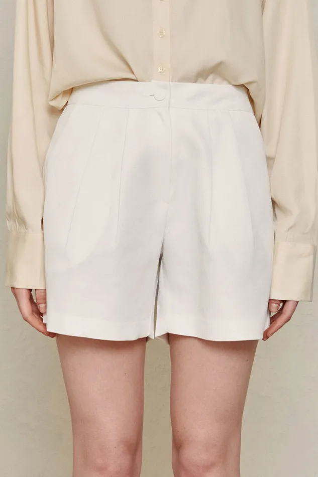Storets Recycled Poly Pintucked Shorts Women Shorts