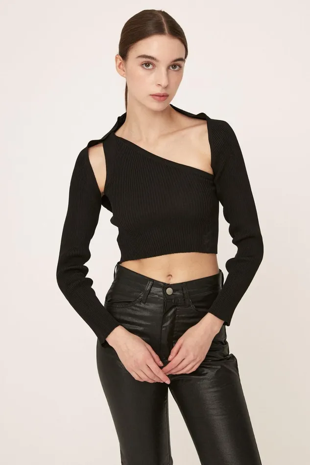 Storets Ricki Knitted Top Cardi Set Women Sweaters and Knitwears