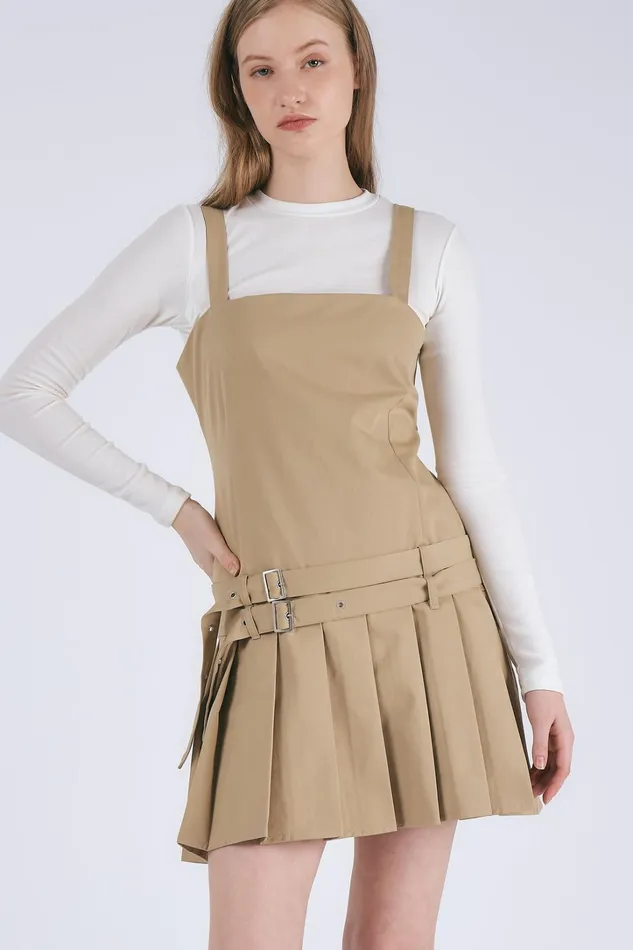 Storets Taylor Pleated Hem Dress Women Mini Dresses