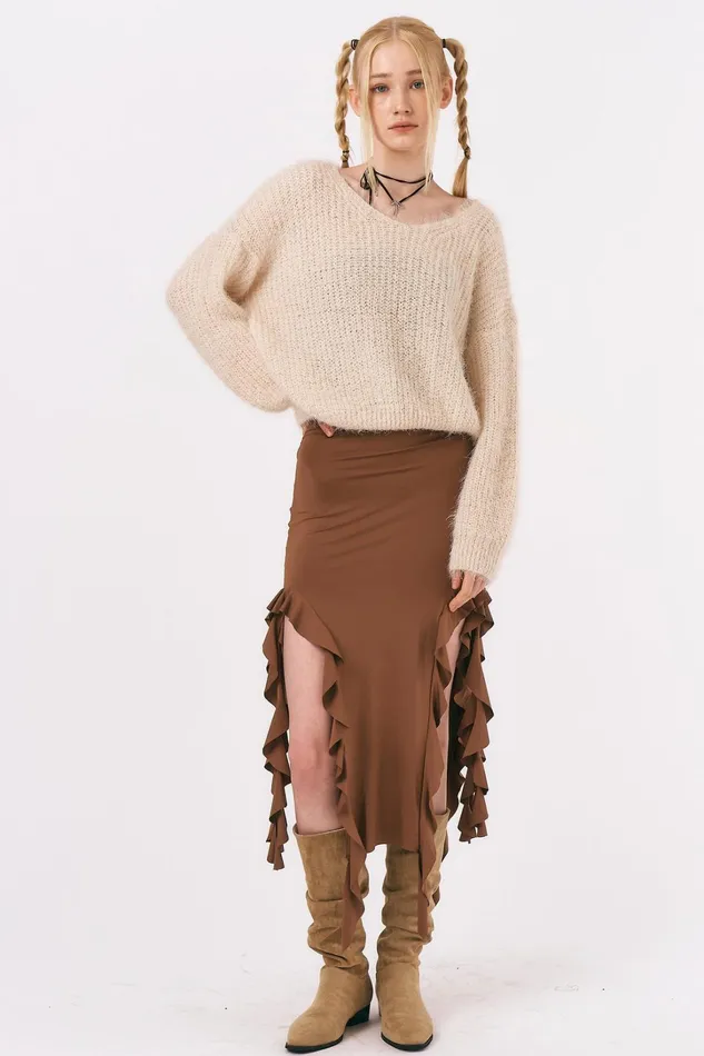 Storets Zoe Fuzzy Sweater Top Women Tops
