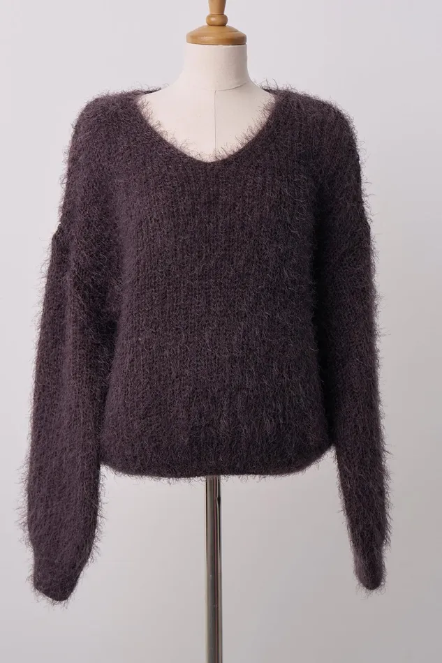 Storets Zoe Fuzzy Sweater Top Women Tops