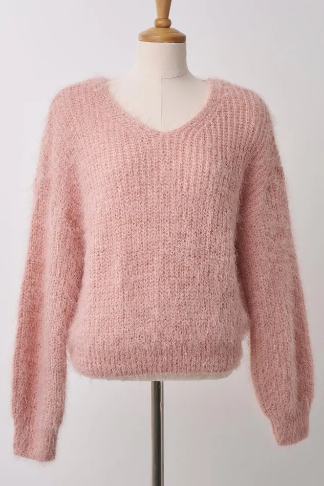 Storets Zoe Fuzzy Sweater Top Women Tops