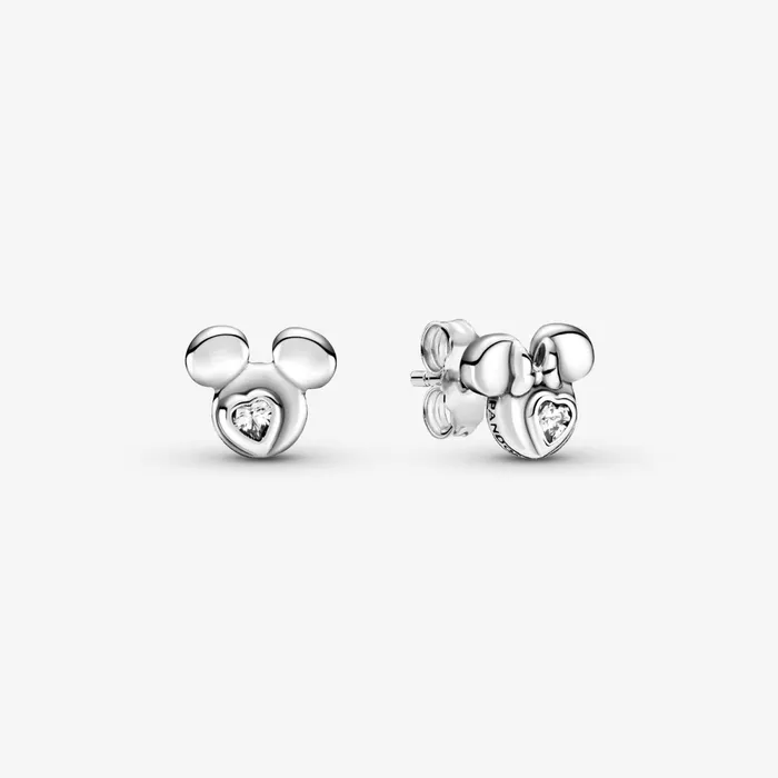 Stud Earrings Women Pandora Disney Mickey Mouse and Minnie Mouse Silhouette Stud Earrings Stud Earrings Women Pandora Disney Mickey Mouse and Minnie Mouse Silhouette Stud Earrings