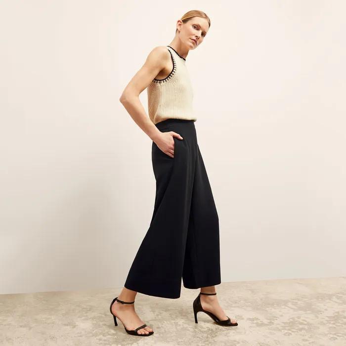 Suiting M M LaFleur Women The Elena Travel Culotte 8211 Everyday Crepe Black Everyday Crepe