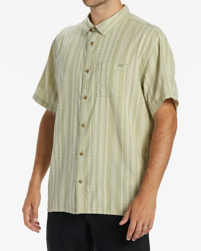 Sundays Jacquard Short Sleeve Shirt Sage Men Billabong Shirts