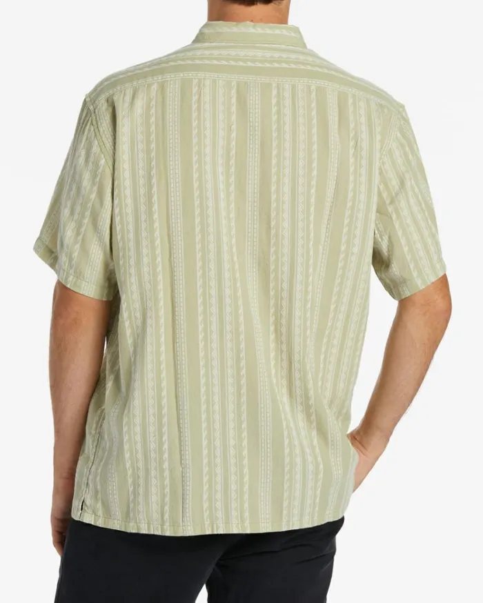Sundays Jacquard Short Sleeve Shirt Sage Men Billabong Shirts