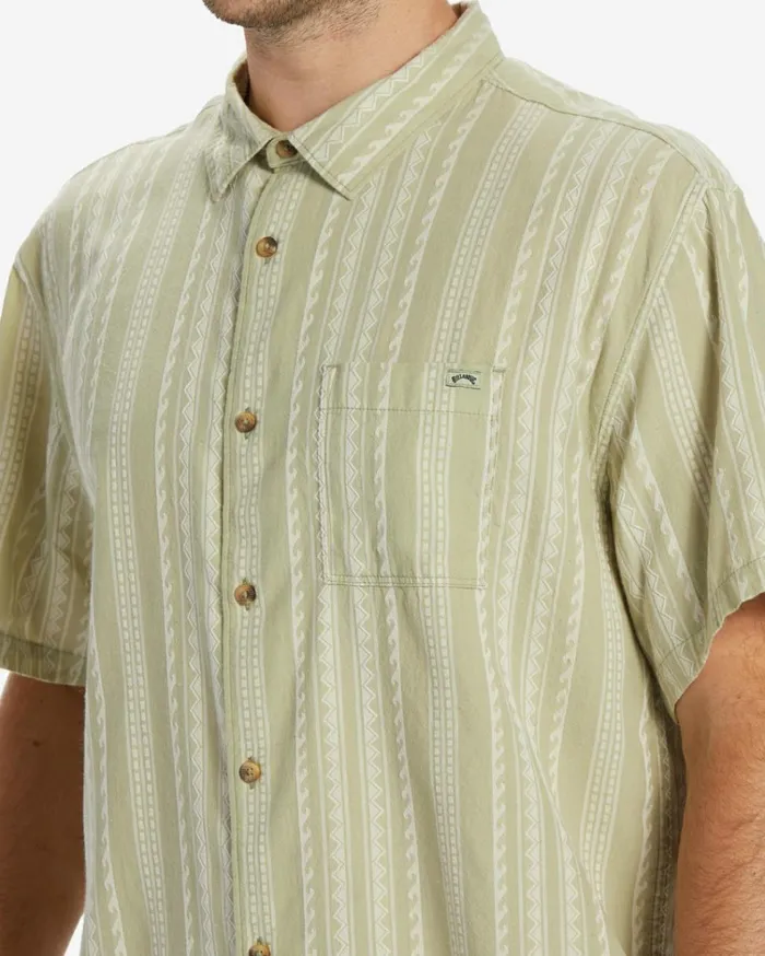 Sundays Jacquard Short Sleeve Shirt Sage Men Billabong Shirts