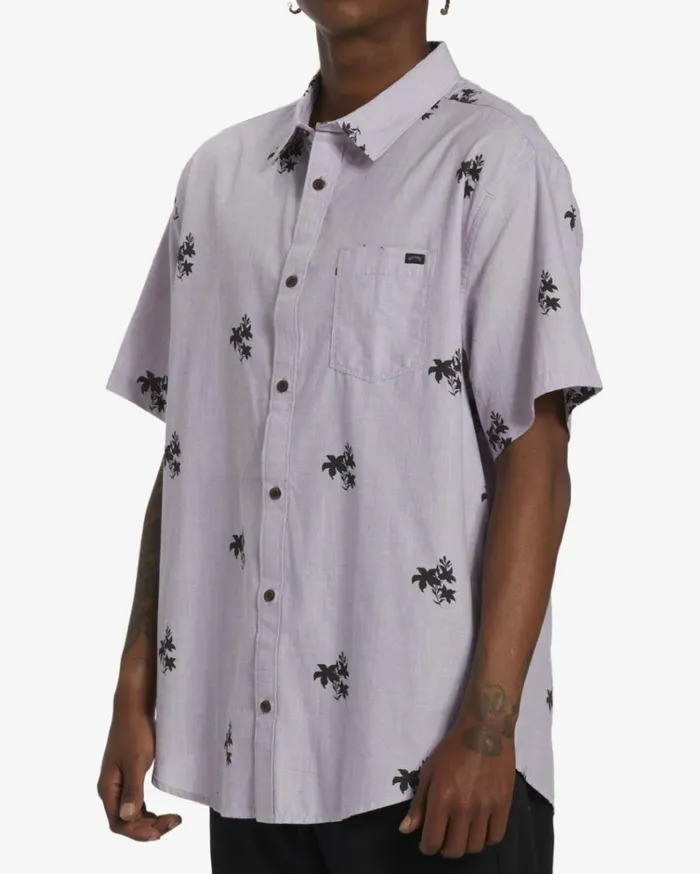 Sundays Mini Short Sleeve Shirt Plum Men Billabong Shirts