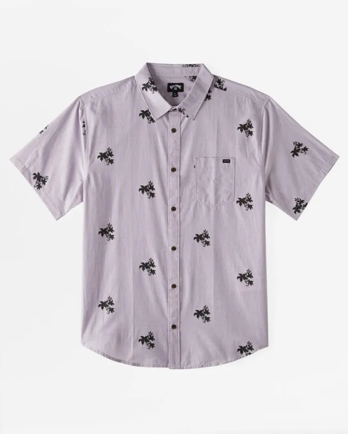 Sundays Mini Short Sleeve Shirt Plum Men Billabong Shirts