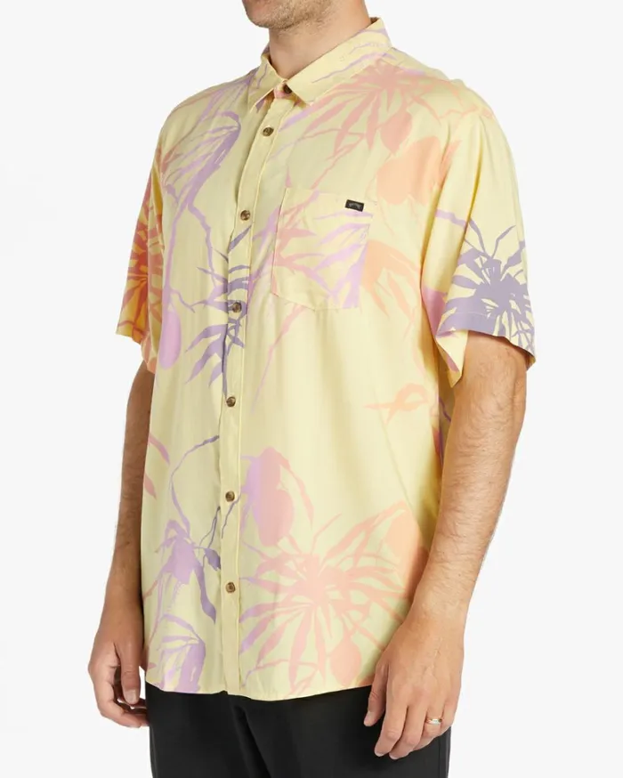 Sundays Short Sleeve Shirt Lemon Men Billabong Shirts