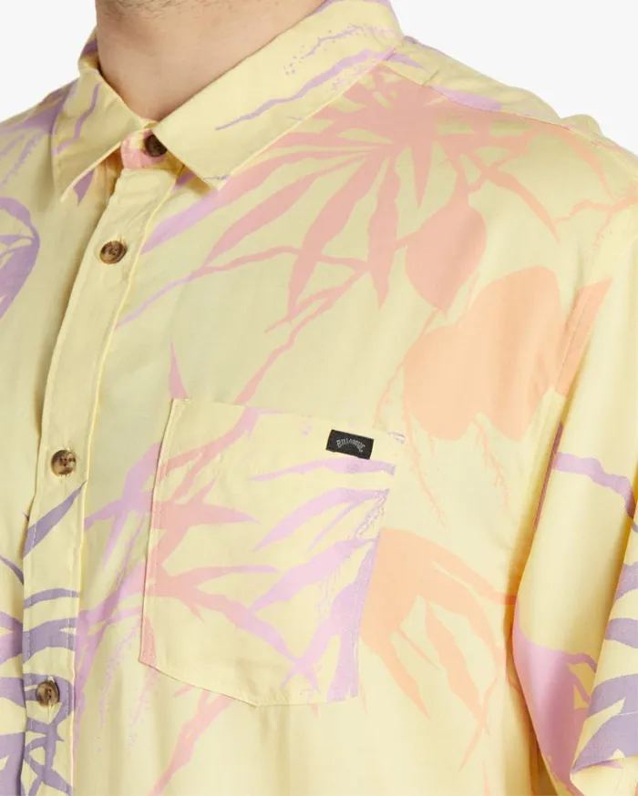 Sundays Short Sleeve Shirt Lemon Men Billabong Shirts