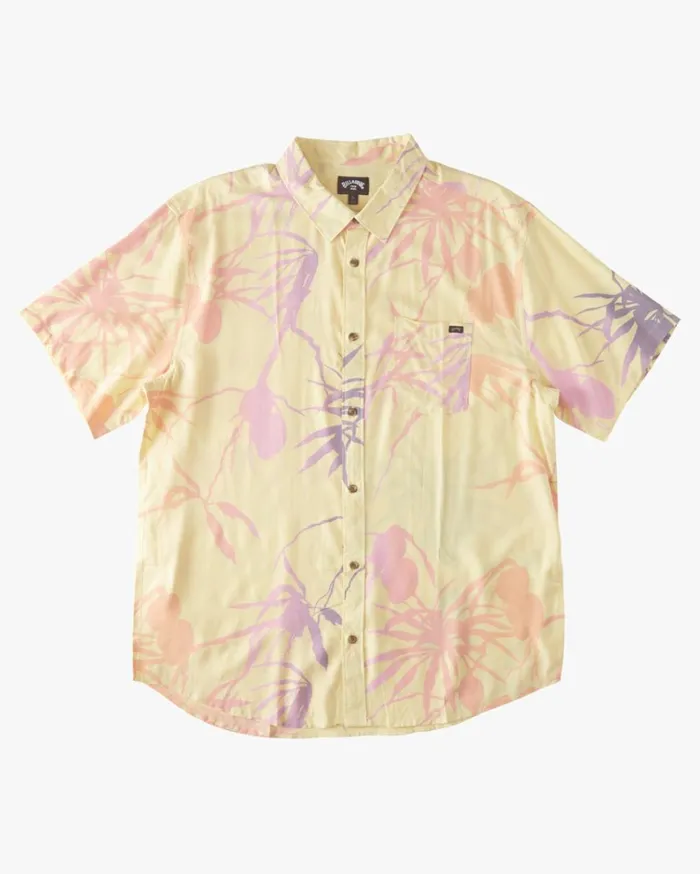 Sundays Short Sleeve Shirt Lemon Men Billabong Shirts