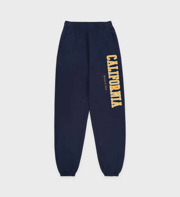 Sweatpants Women Sporty and Rich California Sweatpant 8211 NavyGold