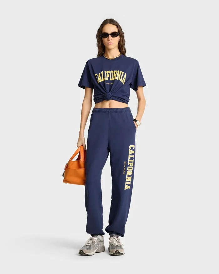 Sweatpants Women Sporty and Rich California Sweatpant 8211 NavyGold
