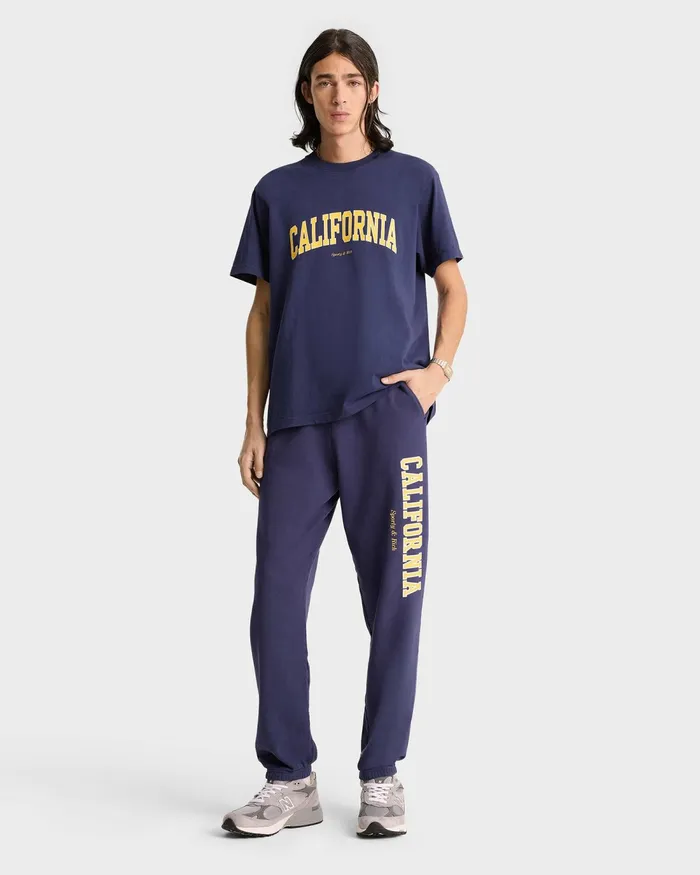 Sweatpants Women Sporty and Rich California Sweatpant 8211 NavyGold
