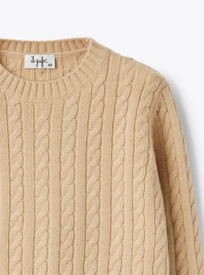 Sweatshirts And Sweaters Baby 036Boy 216Girl 216 Il Gufo Wool Cable Knit Sweater