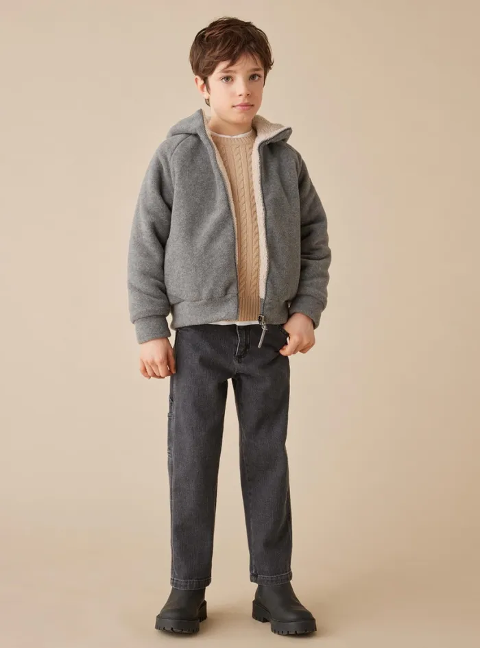 Sweatshirts And Sweaters Baby 036Boy 216Girl 216 Il Gufo Wool Cable Knit Sweater