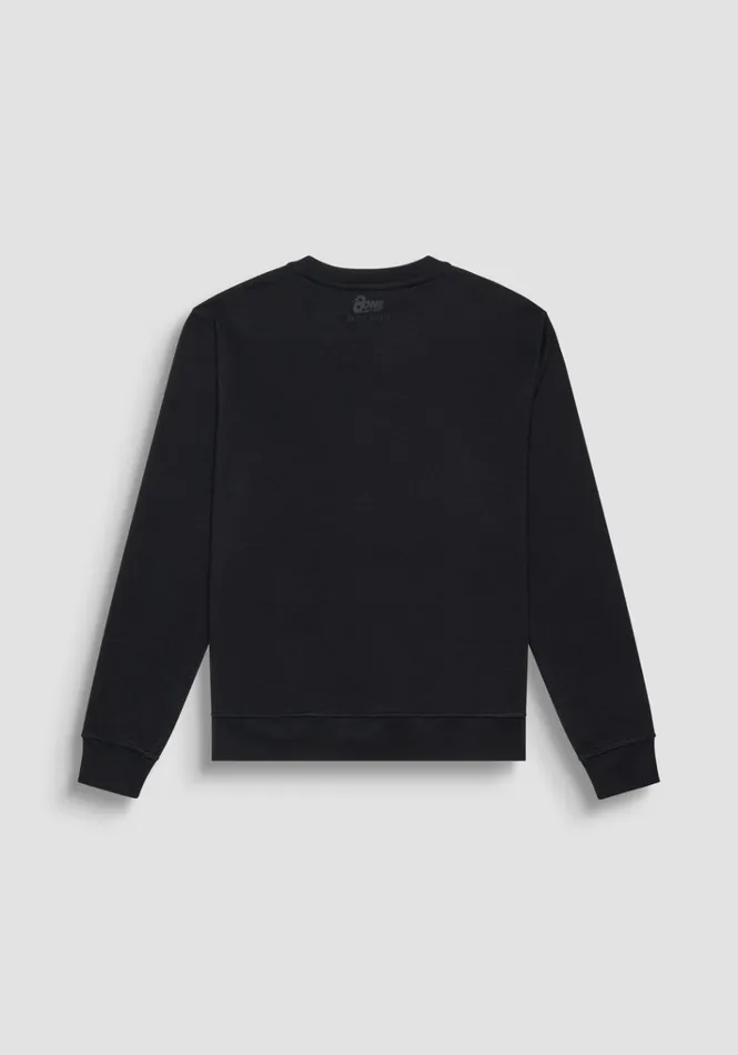 Sweatshirts Men Antony Morato Regular Fit Sweatshirt In Black Sustainable Cotton Blend With 034David Bowie034 Print Black