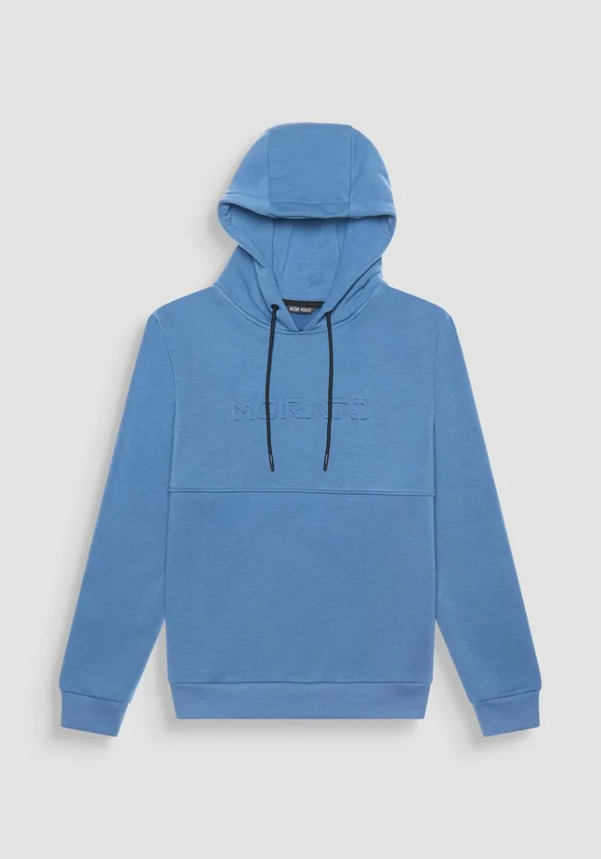 Sweatshirts Men Antony Morato Relaxed Fit Hoodie In Light Cotton Blend Sustainable Fabric Worker Avio